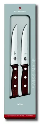 Obrázek produktu pro Victorinox Sada steakových nožů 12 cm s dřevěnou rukojetí 2 ks vlnkované ostří
