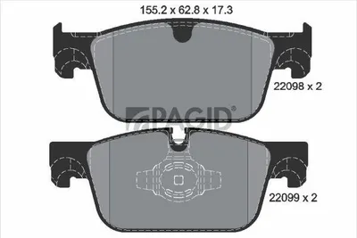Produktbild von PAGID Bremsbeläge Satz Vorne Bremsklötze für VOLVO XC60 II (246) T4173N