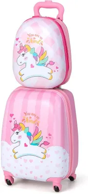 Produktbild von Famanu Kinderkoffer Set Einhorn - 16'' mit Rucksack