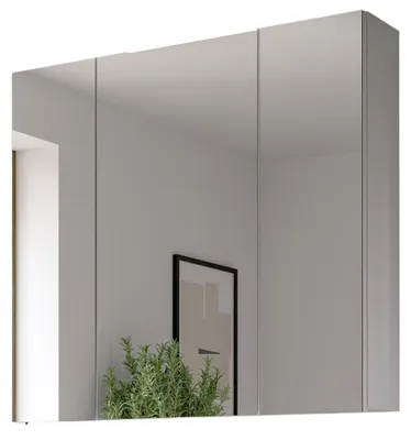 Produktbild von Badezimmer Spiegelschrank "Talerno" in weiß 3-türig 82 x 77