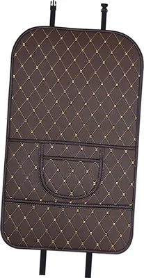 Image de Protection de siège arrière de voiture avec sac de rangement, similicuir, tapis de sol anti-salissures, ajustement universel pour les voitures