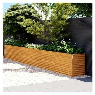 Produktbild von Hochbeet 578x50x69 cm aus Cortenstahl, Palettenrahmen, Hochteich, Gemüsebeet, Kräuterregal für Balkon, Blumenbeet, Kräuterspirale, Tomatenbeet, Pflanzhochbeet