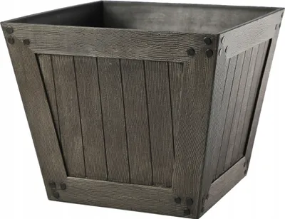 Produktbild von Blumentopf Holzimitat eckig braun 31 cm Madeira