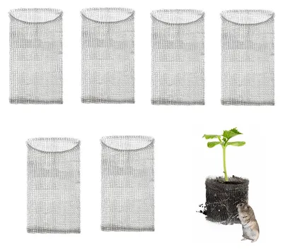 Produktbild von Set aus 6 Pflanzenschutznetzen – Edelstahl-Pflanzkörbe – 16 x 30 cm