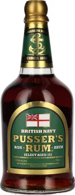 Produktbild von Pusser's Rum British Navy SELECT AGED 151 75,5% Vol. 0,7l