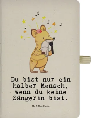 Produktbild von Mr. & Mrs. Panda Reisetagebuch Sängerin Herz - Transparent - Geschenk, notizbuch, Adressbuch, A5 Hardcover, Journal, Tagebuch, Skizzenbuch
