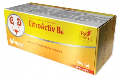 Immagine prodotto di Cibo per cani VetFood CitroActiv B6 in paté e 120 capsule