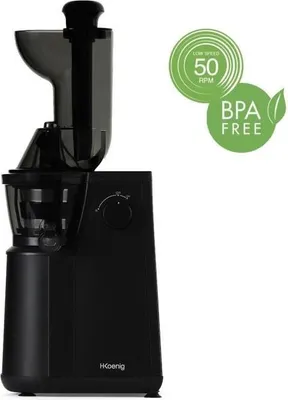 Image de Extracteur de Jus Extra Lent HKoeNIG GSX24, 400W, 1L, Vertical, Technologie Pression Douce, Noir
