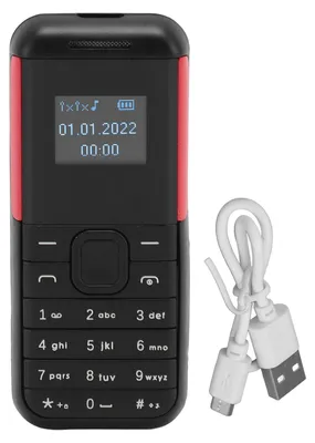 Produktbild von Winziges Mobiltelefon Mini 2G 0,66-Zoll-Bildschirm 2-in-1-Bluetooth-Sound-Player Dual-Card-Standby-GSM Kleines Basic für ältere Kinder Schwarz Rot