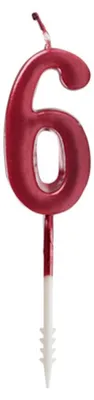 Obrázok produktu pre Ibili Candle Number 6 Silver Silver Jedna veľkosť