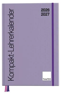 Produktbild von TimeTEX Kompakt-Lehrerkalender A4-Plus 2026/2027 mit 2 Lesebänder, Softcover und Verschluss-Gummi