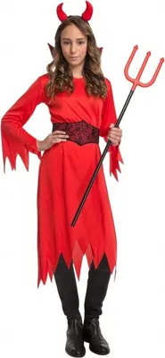 Image de My Other Me Me-204216 Costume de diablesse pour fille, 5-6 ans (Viving Costumes 204216) VIVING COSTUMES