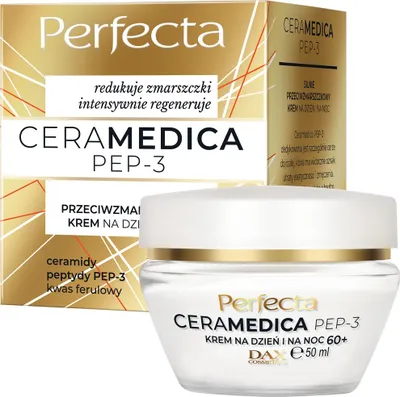 Produktbild von Perfecta Ceramedica Pep-3 Intensiv Anti-Aging Pflegecreme 60+, Tag & Nacht, 50 ml