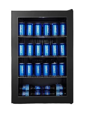 Produktbild von Freistehender Bierkühlschrank - Northern Collection 115 | Schwarzes Design | | LED-Beleuchtung | 115 Liter Kapazität