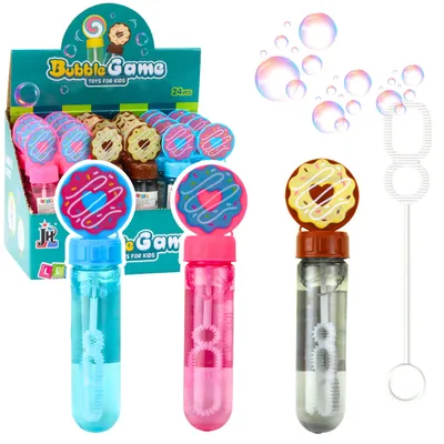Obrázok produktu pre Donut Mydlové bubliny 3 otvory Mix farieb 30 ml