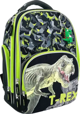 Produktbild von Premium 2-Kammer Dino T-Rex Junior Bambino Schulrucksack