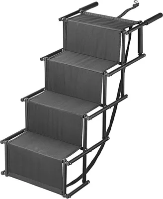 Produktbild von Faltbare Hundetreppe in Schwarz Treppe für Hunde