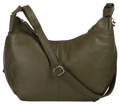 Produktbild von Florence Damen Tasche Umhängetasche Leder dunkelgrün olivgrün Maße 10x43x27cm OTF192G5