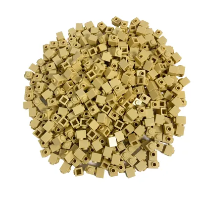 Obrázok produktu pre LEGO® 1x1 Prevodník modifikovaná kocka s kolíkom Svetlá béžová - 87087 NOVINKA! Množstvo 250x