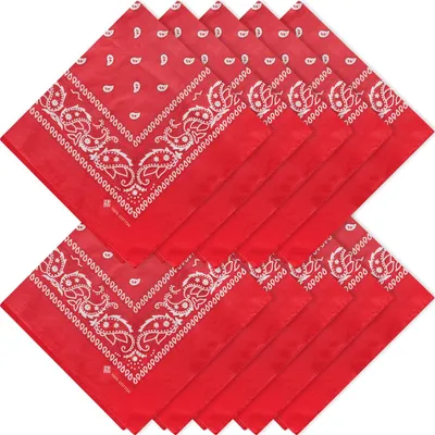 Produktbild von Omgoods – Set mit 10 Baumwoll-Bandanas in verschiedenen Farben