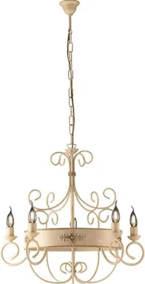 Immagine prodotto di Baltimora Lampadario in ferro laccato avorio decape 5 luci  120 Ø60 BL183-5-AV
