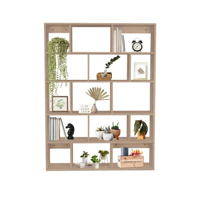 Produktbild von Domax Home - Wandregal Schweberegal Bücherregal - FTS 4, 105x141x18 cm, Sonoma-Eiche