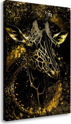 Produktbild von Wandbild Leinwandbild  Kunstdruck XXL Wanddeko Giraffe: 100x150x4cm