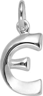 Produktbild von JOBO Anhänger Buchstabe E 925 Sterling Silber rhodiniert teilmattiert