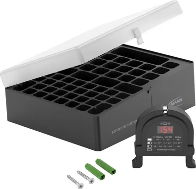 Produktbild von ANSMANN Batteriebox inkl. Tester für 56 Batterien AAA, AA, 9V