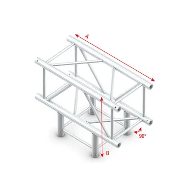 Image de Milos Pro-40 Square F Truss - T-Cross 3-way QTLF35 - 90° corner - heavy duty - F