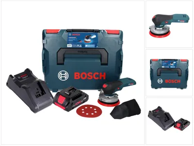Produktbild von Bosch GEX 18V-125 Professional Akku Exzenterschleifer 18 V 125 mm Brushless + 1x ProCORE Akku 4,0 Ah + Ladegerät + L-BOXX