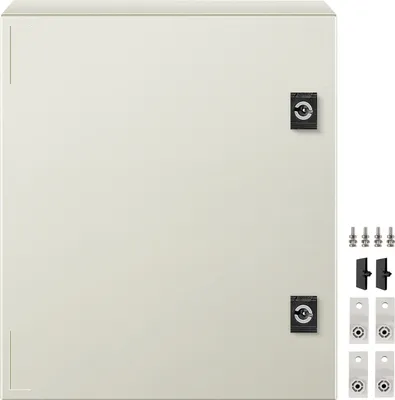Produktbild von SucceBuy NEMA 16 x 12 x 8 cm Stahlgehäuse, IP66 wasser- und staubdichter Schaltkasten, Außen-/Innenbereich, mit Montageplatte, 304 Edelstahl