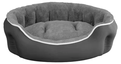 Immagine prodotto di Omgoods - Cuscino morbido a forma di animale per cani e gatti, grigio, 48x42x16 cm