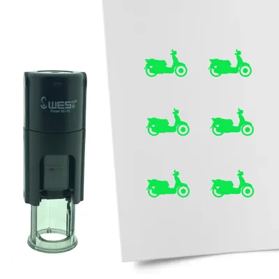 Obrázek produktu pro CombiCraft Stamp Scooter 10mm kulatá - zelený inkoust