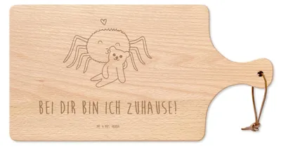 Produktbild von Mr. & Mrs. Panda schneidbrett Spinne Agathe Teddy - Transparent - Geschenk, Frühstücksbrett, Liebesbeweis, Verliebt, Pizzabrett, Brotzeitbrett, Dankeschön, Treue