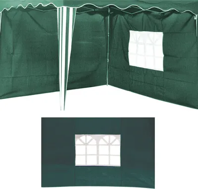 2er Seitenteile Fenster Seitenwand Faltpavillon Fenster Pavillon Grün 300x200cm