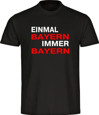 Produktbild von multifanshop Herren T-Shirt - Bayern - Einmal Immer, schwarz, Größe XL