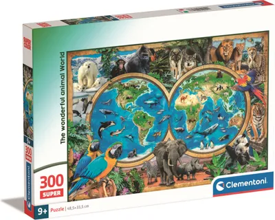 Zdjęcie produktu dla Clementoni 300-elementowy puzzle "Cudowny Świat Zwierząt" -
