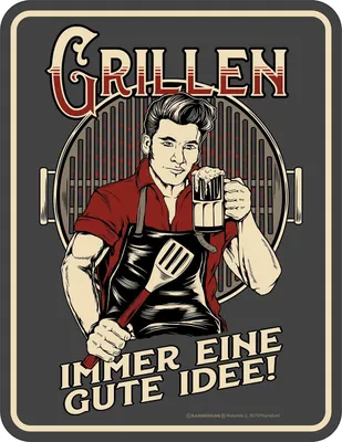 Produktbild von GRILLEN...Blechschild