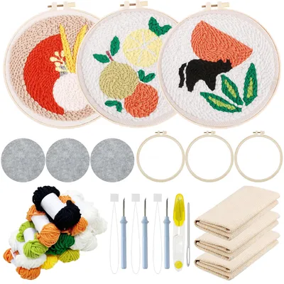 Punch-Nadel-Set, 3-teilig, Stickerei für Anfänger, DIY