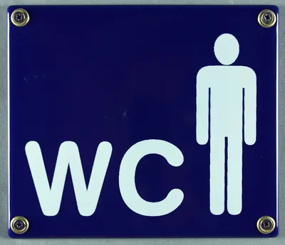 Produktbild von Emaille Schild WC Herren Toilette Herrentoilette Emailleschild Kloschild