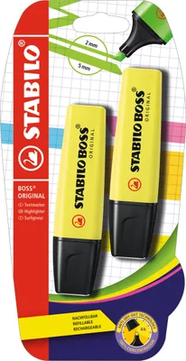 Produktbild von Textmarker - STABILO BOSS ORIGINAL - 2er Pack - gelb
