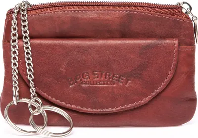 Zdjęcie produktu dla Etui Na Klucze Skórzane Saszetka do kluczy z miękkiej skóry naturalnej Ciemny Brąz