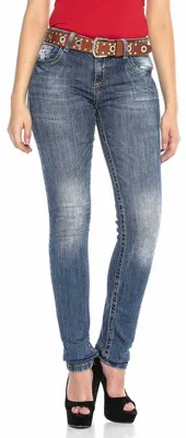 Produktbild von WD386 Damen Slim-Fit-Jeans
