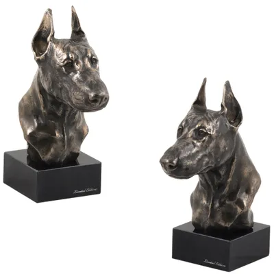 Productafbeelding van Art-Dog Buste – Dobermann I – gegoten uit bronspoeder en hars