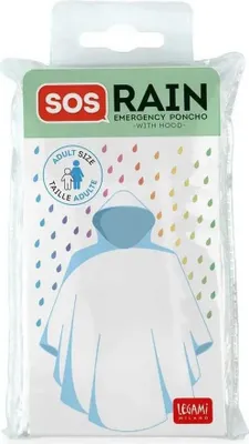 Produktbild von Legami REGENPONCHO TRANSP. EINWEG M.KAPUZE EINWEG M.KAPUZE