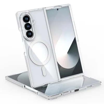 Obrázok produktu pre Pre Samsung Galaxy Z Fold7 Dvojfarebné akrylové hybridné puzdro TPU MagSafe Transparent