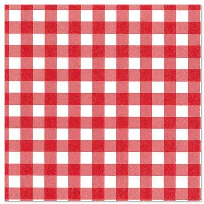 Image de PAPSTAR 88762 PAPSTAR Motiv-Servietten "Vichy Karo", 330 x 330 mm