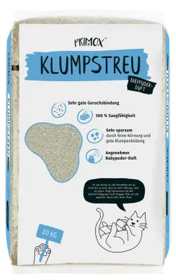 Produktbild von Primox Katzenstreu Babypuderduft 20 kg