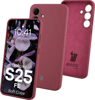 Produktbild von Silikon Handyhülle für Galaxy S25 FE, Bizon Soft Case, Pflaumenfarbe